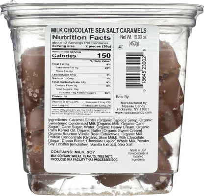 Milk Chocolate Sea Salt Caramels, 16 OZ
