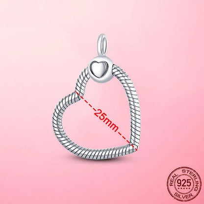 2023 Heart O Pendant 925 Sterling Silver O Pendant fit Original Cable Chain Pendant Necklace DIY Charm Beads Jewelry Anniversary Gift