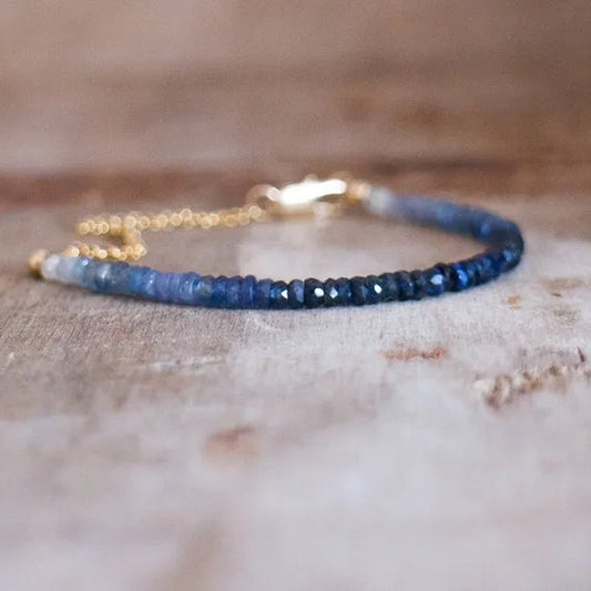 Sapphire Bracelet in Silver Or Gold Genuine Sapphire Jewellery