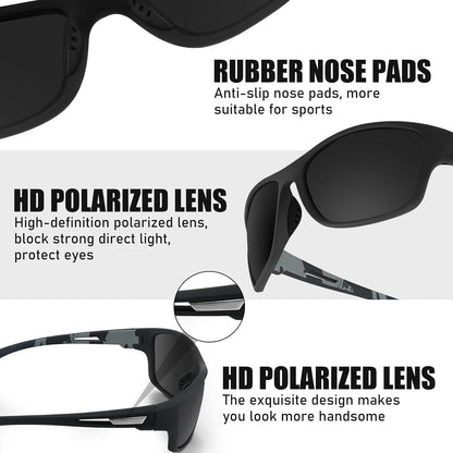 4 Pairs Men Polarized Sunglasses with UV Protection Driving Glasses Sports for Sport Outdoor Activities
