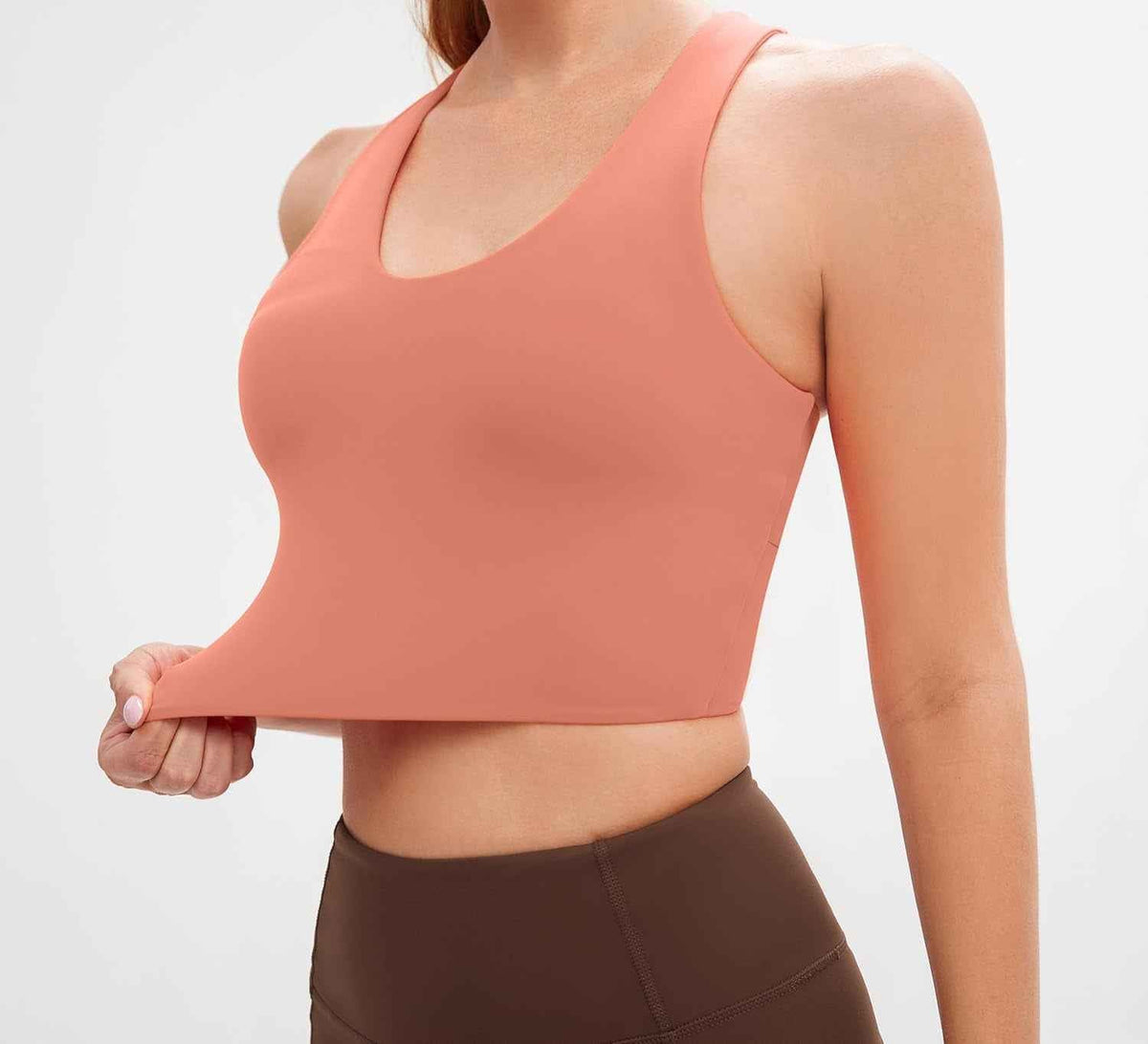 Sports Bras for Women Criss-Cross Back Padded Workout Tank Tops Medium Support Crop Tops for Women