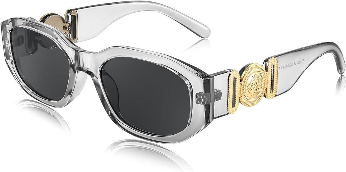 Retro Trendy Rectangle Sunglasses Women Men Vintage 90s Small Narrow Square Sunglasses B2322