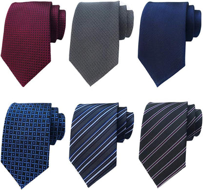 Extra Long Ties for Men Big and Tall Neckties Woven Jacquard Classic Neck Tie Business Wedding