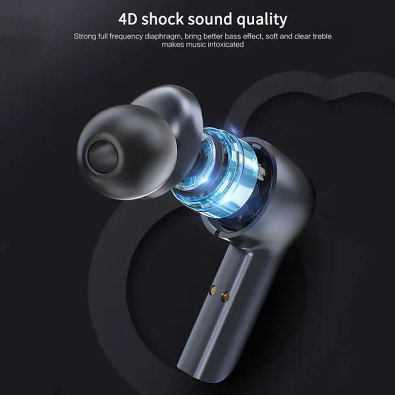 TWS Wireless Bluetooth5.0 Earbuds, HiFi Stereo Sound Bluetooth Earphones, Waterproof Sport Headset, Noise Cancelling Touch Control Headphones with LED Display Charging Case