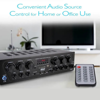 Pyle PTA62BT.5 Bluetooth Home Audio 750 Watt 6 Channel Amplifier Stereo Receiver (Open Box)