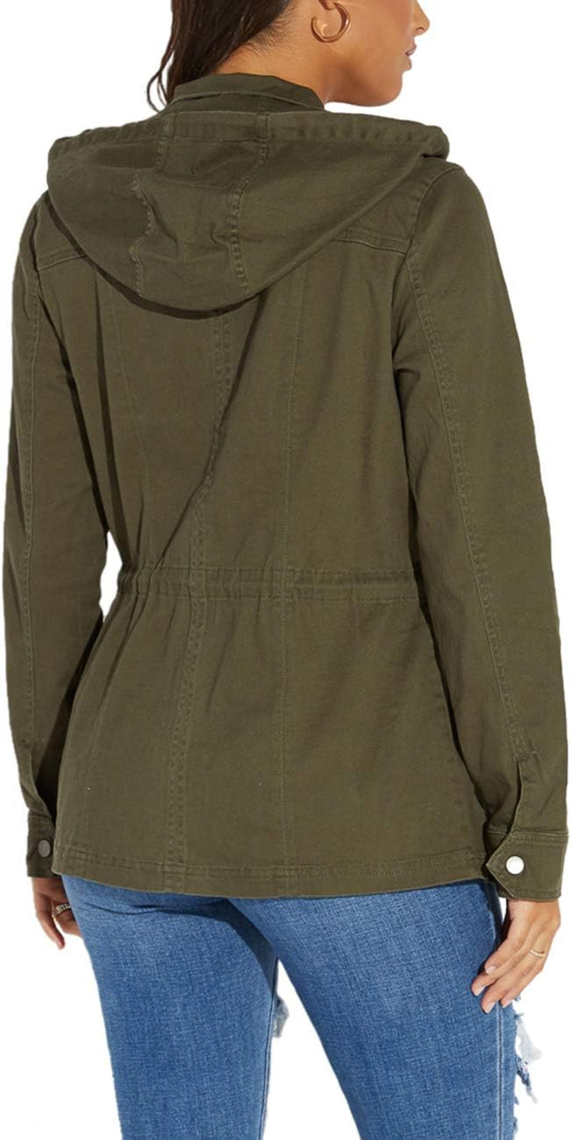 Womens Camouflage Shacket Jacket Coats Fashion Fall Long Sleeve Zipper Canvas Camo Jackets with Pockets