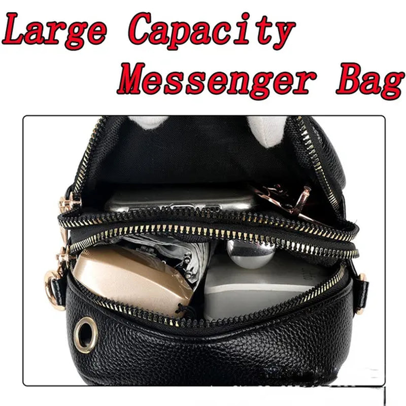 2023 New High Quality High-capacity Women's Fashion Shoulder Bag Genuine Leather Cross Body Shoulder Bags Retro Style Handbags Purses Mobile Phone Bag