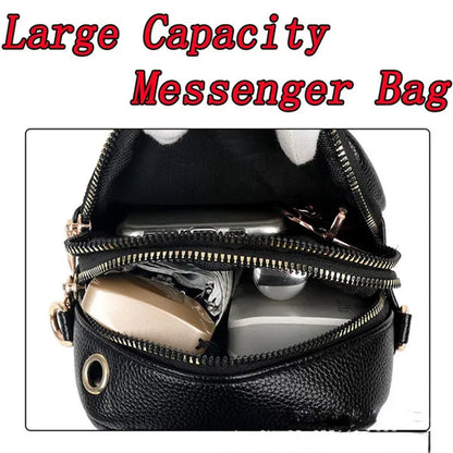 2023 New High Quality High-capacity Women's Fashion Shoulder Bag Genuine Leather Cross Body Shoulder Bags Retro Style Handbags Purses Mobile Phone Bag
