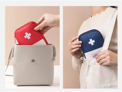 Empty First Aid Bag, Small Portable Empty First Aid Kit Bag Waterproof Travel Medicine Bag for Emergency, Lightweight Medical Storage Bag Compact First Aid Pouch for Outdoor Camping Hiking