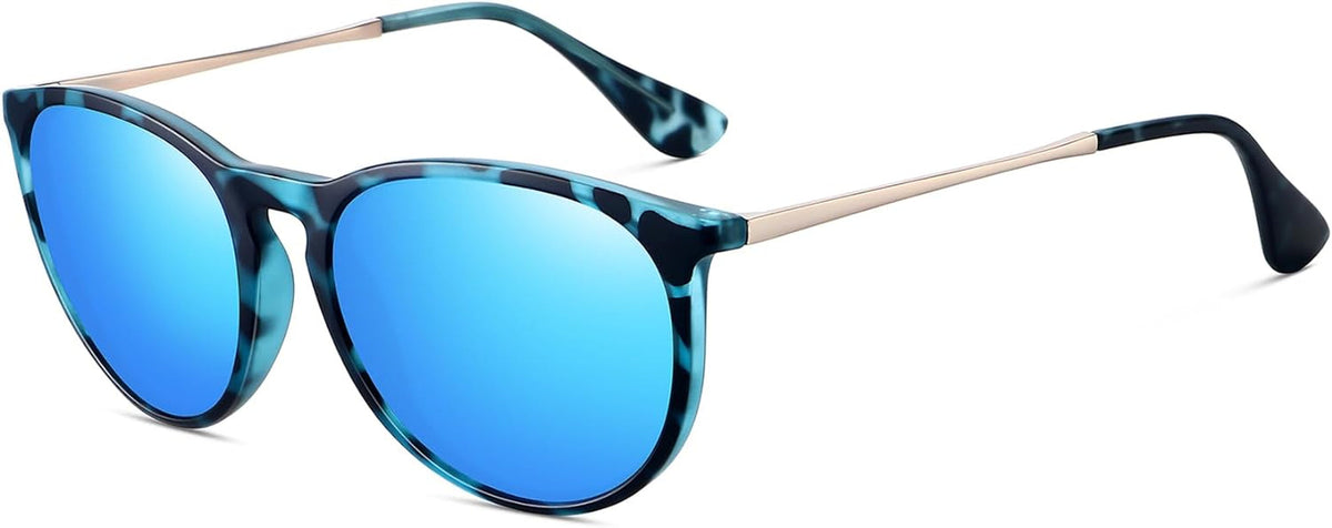 Retro sunglasses womens 2024 trendy round classic glasses