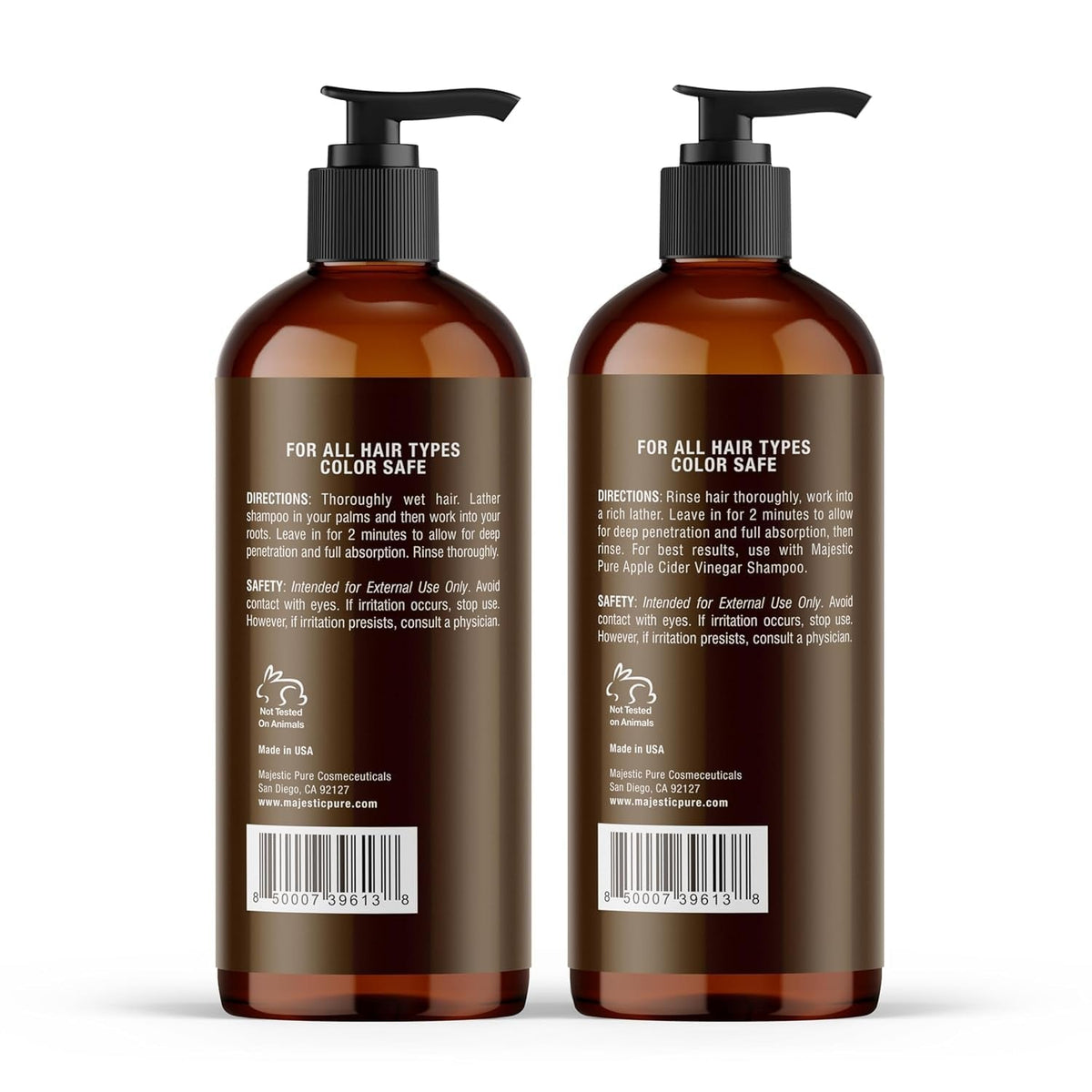 Apple Cider Vinegar Shampoo and Avocado Coconut Conditioner Set - Restores Shine & Reduces Itchy Scalp, Dandruff & Frizz - Sulfate Free, for All Hair Types, Men and Women - 2 X 16 Fl Oz