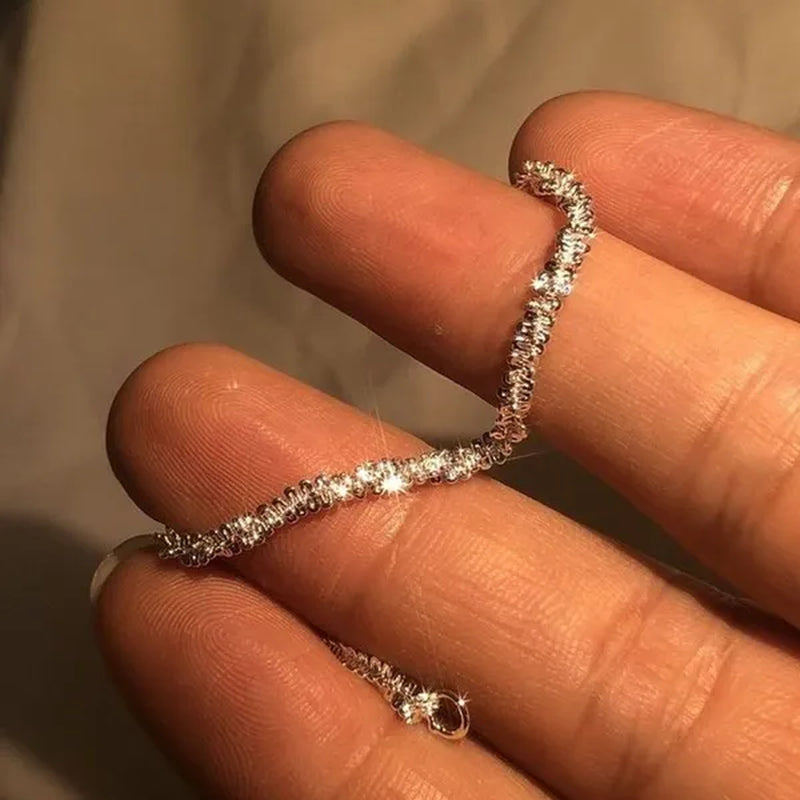 Women's Necklace Men's 16"-30" 3mm Shiny Ice Chain Necklace Chain Wedding Engagement Couple Jewelry