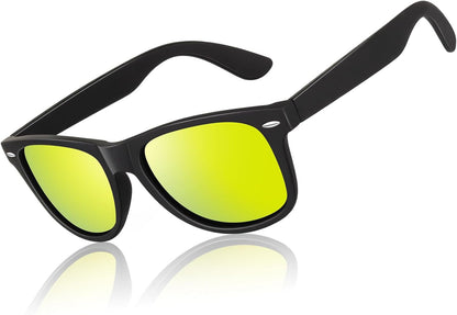 Polarized Sunglasses for Men Driving Sun Glasses Shades 80'S Retro Style Design Square