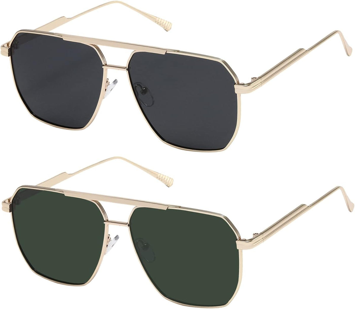 Polarized Sunglasses Womens Men Retro Oversized Square Vintage Shades Classic Large Metal Sun Glasses K1221