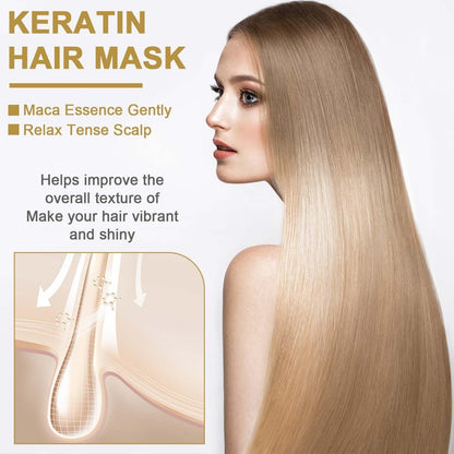 Collagen Deep Repair Mask - Argan Oil Conditioning Treatment for Damaged, Curly or Straight, Thin Fine Hair 3.52 Oz 100Ml (2 Pack)