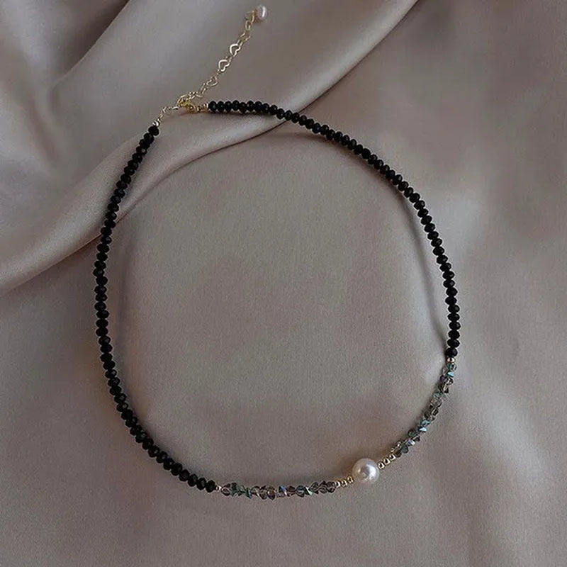 Luxury     Natural Black Spinel Moonstone Pearl Necklace Earring Bracelet Set Creative Women's Gemstone Beaded Thin Bracelet Clavicle Chain Necklace Tassel Stud Earrings Dangle Earrings Sparking Birthday Anniversary Halloween Christmas Jewelry Set Gift