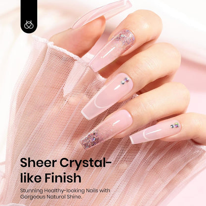 Beetles Neutral Gel Nail Polish 15Ml Jelly Nude Pink Gel Polish Set Sheer Pink Soak off UV LED Translucent Effect French Nail Art Spring Summer Manicure Gift for Women
