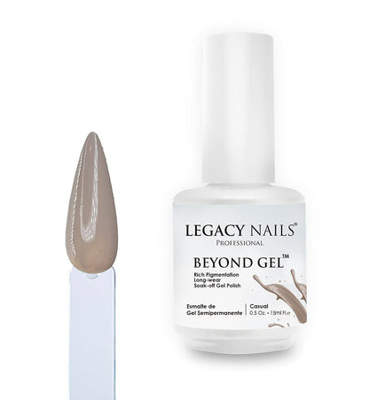 Professional Beyond Gel Soak-Off Nail Gel Polish Full Coverage Highly Pigmented Gel Nail Polish (BEYOND GEL - BEIGE 1/2 OZ)