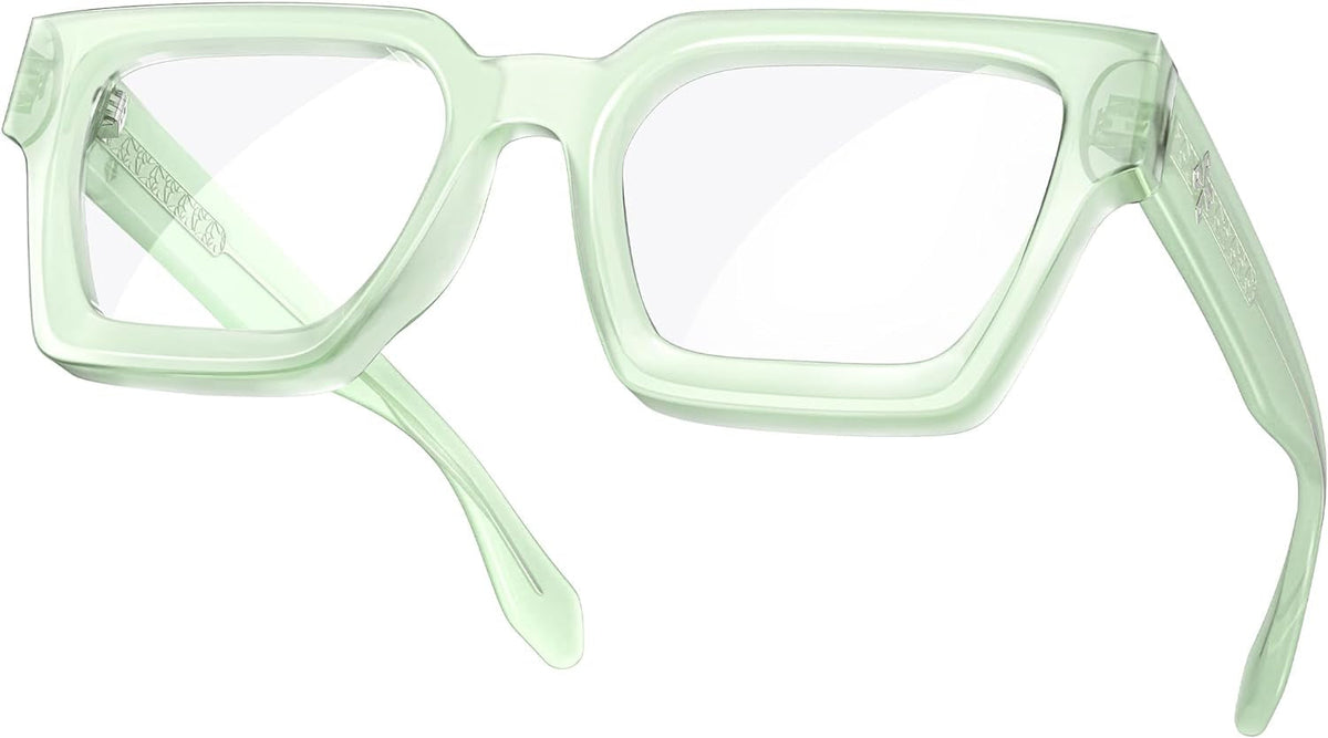 Blue Light Blocking Glasses Rectangle Chic Preppy Look MultiColor Frame for Women Men RIVER