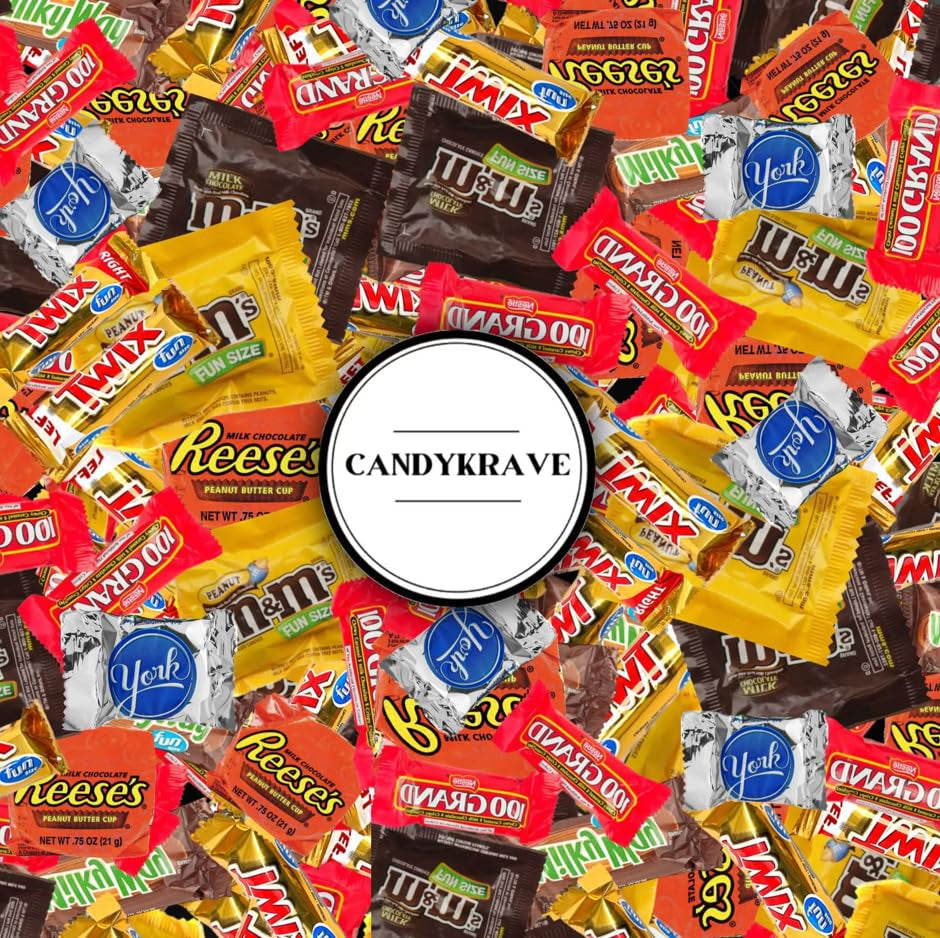 Assorted Bulk Candy Variety Pack - Reeses Peanut Butter Cup, Twix, 100 Grand Bar, Mily Way, M&M'S Milk Choclate, and Yorktreat for All Ages- Individually Wrapped - Bulk Candy Bag (2 Pound)