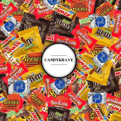 Assorted Bulk Candy Variety Pack - Reeses Peanut Butter Cup, Twix, 100 Grand Bar, Mily Way, M&M'S Milk Choclate, and Yorktreat for All Ages- Individually Wrapped - Bulk Candy Bag (2 Pound)