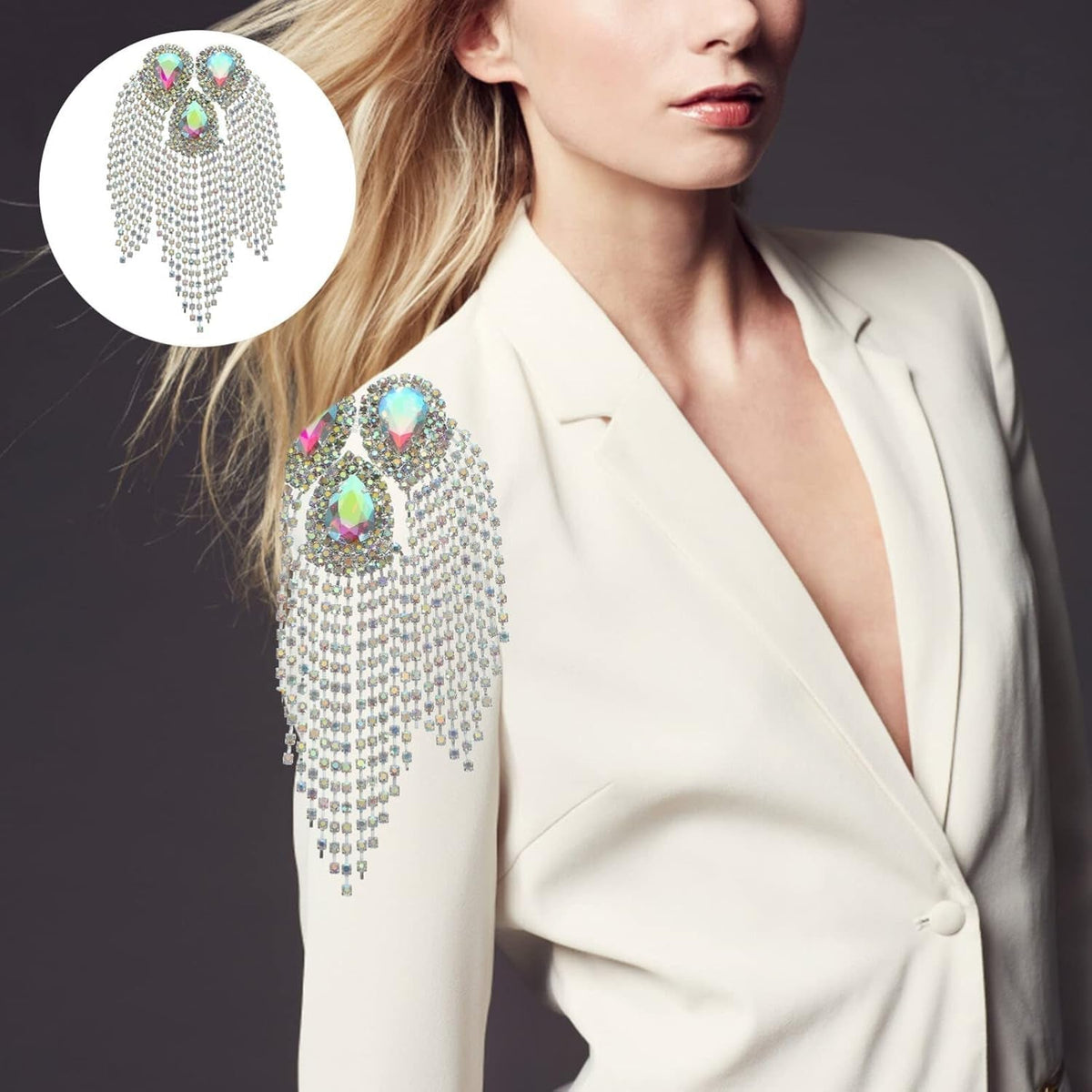 Water Drop Tassel Diamond Flower Rhinestone Brooch Suit Accessories Rhinestone Accessories Shoes Applique Decorative Patch Coat Patches Decor Diamond Buckle Alloy Rhinestones