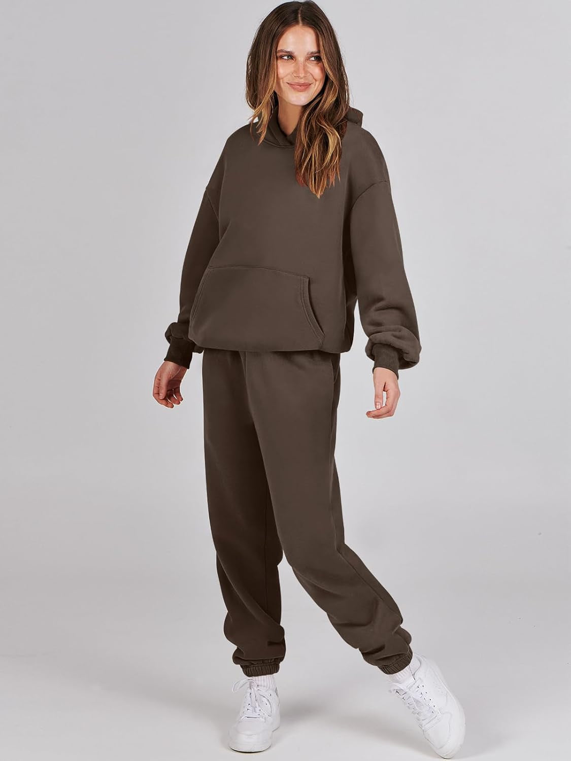 Womens 2 Piece Outfits Lounge Hoodie Oversized Sweatshirt Jogger Sweatpants Y2K Tracksuit Sweatsuit Set Fall Clothes