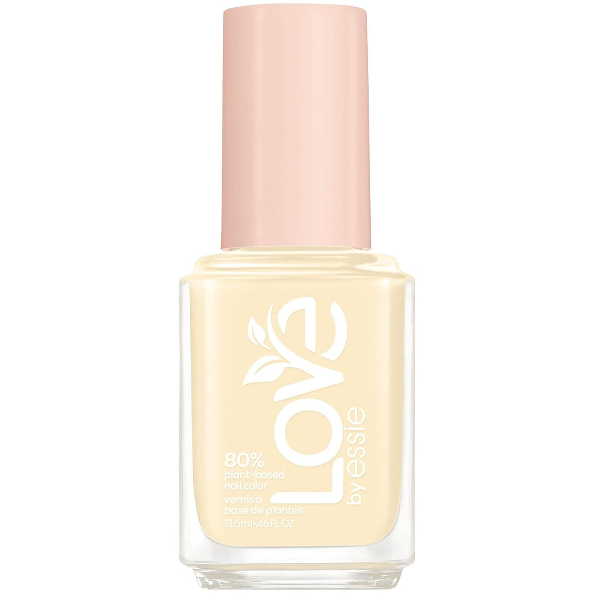 LOVE by  Nail Polish, 80% Plant-based, Salon-Quality, Vegan, White, Blessed Never Stressed, 0.46 Fl Oz
