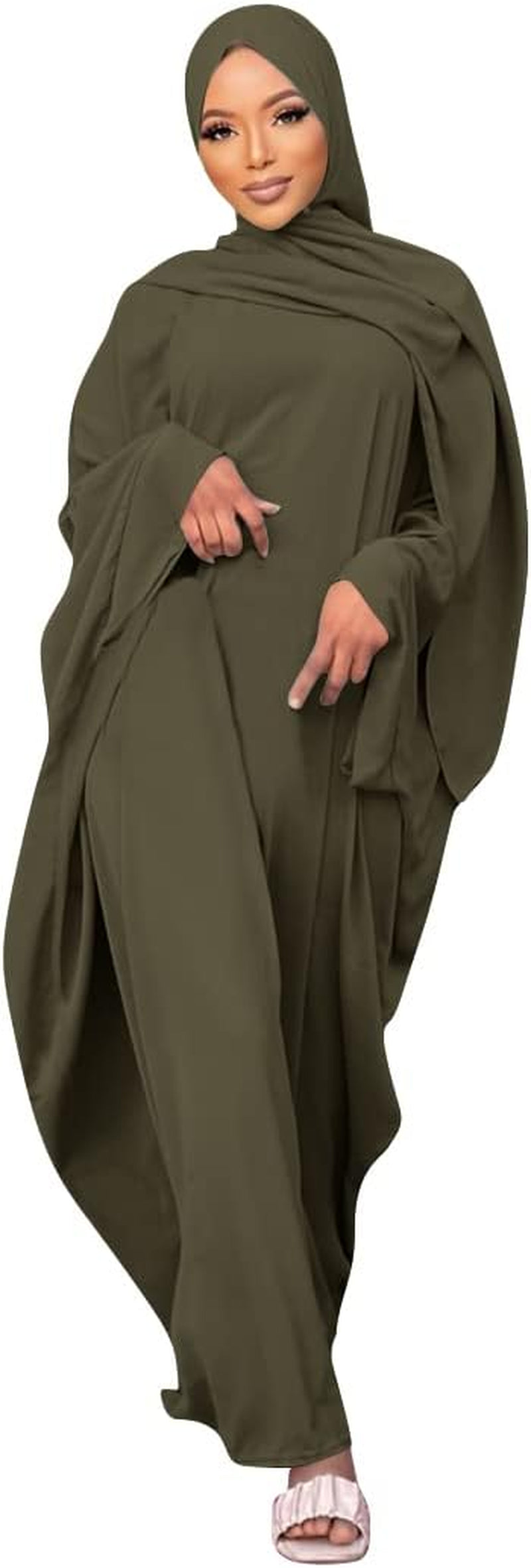 Abayas for Women Muslim One-Piece Prayer Dress Ramadan Kaftan Dresses for Women Dubai Islamic Abaya Full Length Dress