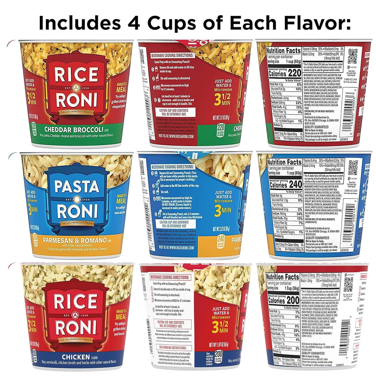 Cups Individual Cup, 3-Flavor Variety Pack, 2.25 Oz (Pack of 12
