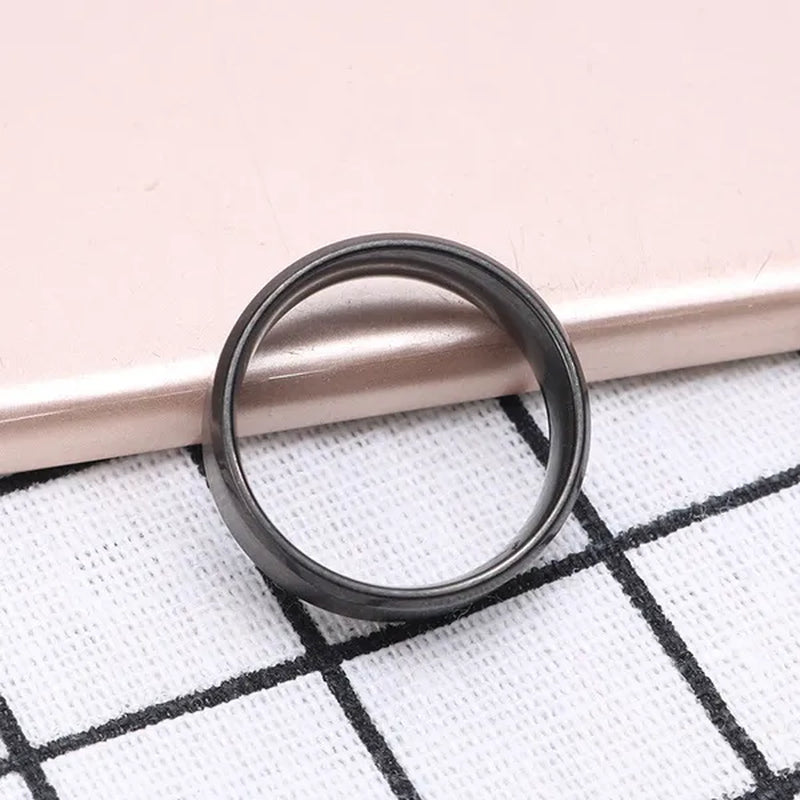 Fashion Jewelry Couple rings 8mm fuck off Steel Ring Engraved fuck off blue black