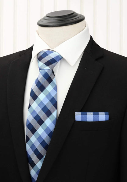 Mens Ties Set 5PCS Collection Tie with Pocket Sqaure Formal Business Necktie Present Box Neckties Set for Men