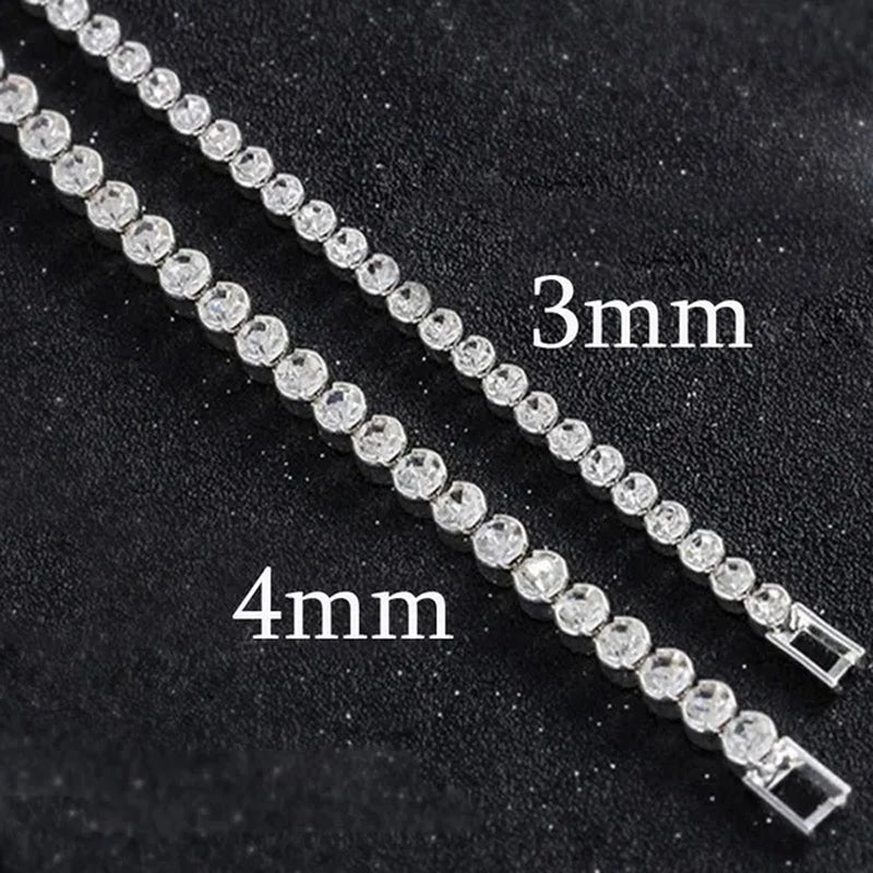 Trendy Romantic Lady Gold Plated Crystal Zircon Beaded Chain Bracelet Women Charm Gorgeous Exquisite Bracelets Valentine's Gift Party Wedding Jewelry