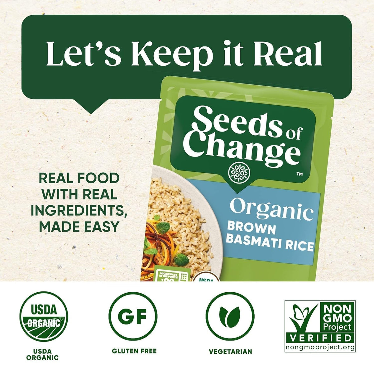 Organic Rice Variety Pack Quinoa and Brown Rice with Garlic & Whole Grain Brown Basmati Rice 8.5 Oz. (Pack of 6)