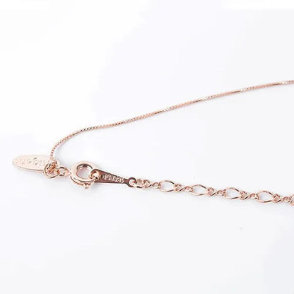 Crystal Wedding Jewelry Set Bride Rose Gold Crystal Faux Pearl Pendant Necklace Earrings