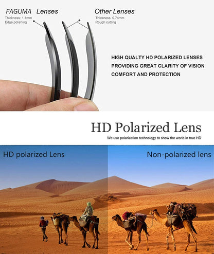 Polarized Sports Sunglasses for Men Cycling Driving Fishing UV400 Protection
