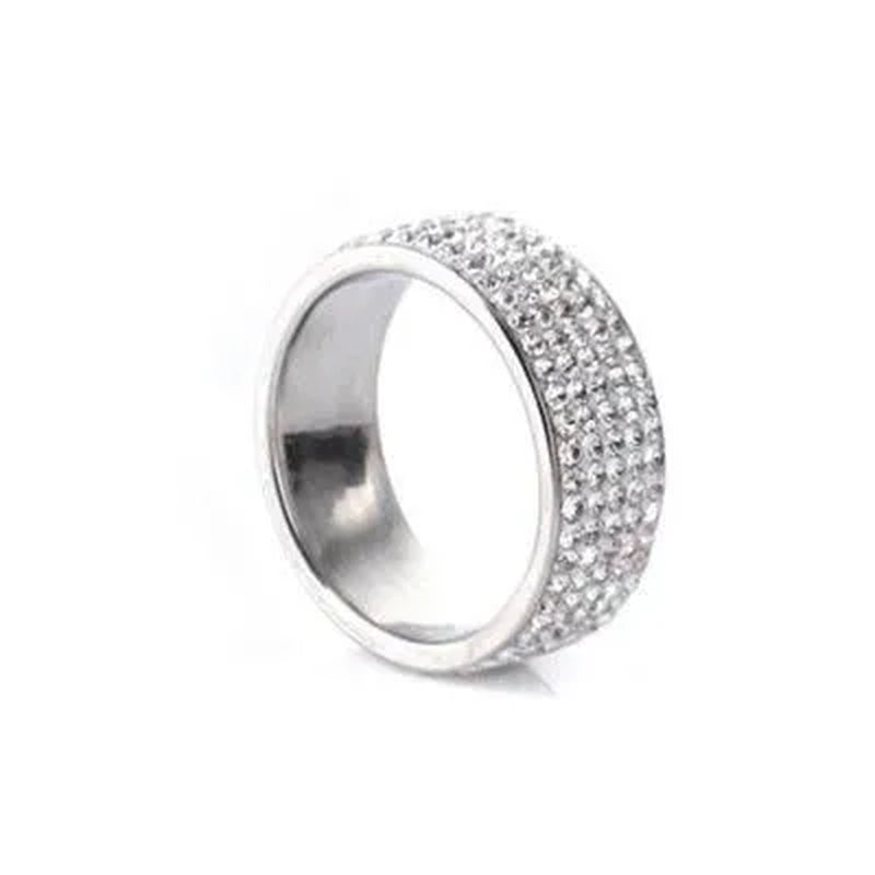 New Solid Sterling Silver White Sapphire Diamond Wedding Band Rings Engagement Anniversary Party Jewelry Size 5-12