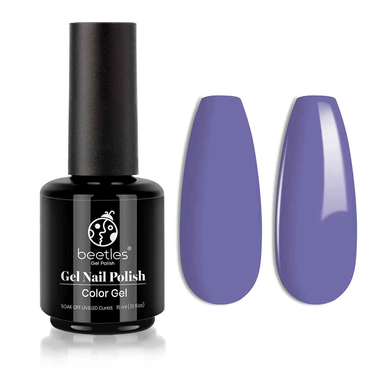 Beetles Gel Nail Polish, 1 Pcs 15ml White Color Soak Off Gel Polish Nail Art Manicure Salon DIY Gel Nail Design Decoration at Home Nail Lamp Needed Nails Minicure Kit Gift