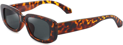 Rectangle Sunglasses for Women Men Trendy Retro Fashion Sunglasses UV 400 Protection Square Fram