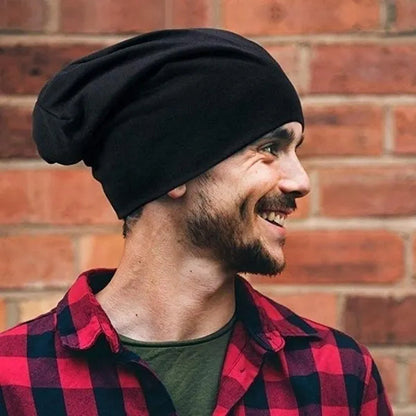 Antumn Beanie Hat Hip Hop Baggy Skullies Cap Plain Slouchy Beanies for Men Women Winter Warm Hats