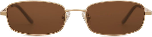 Small Y2K Narrow Rectangle Sunglasses Womens Mens Retro 80S 90S Skinny Sunnies SJ1187