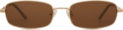 Small Y2k Narrow Rectangle Sunglasses Womens Mens Retro 80s 90s UV400 Sunnies SJ1187