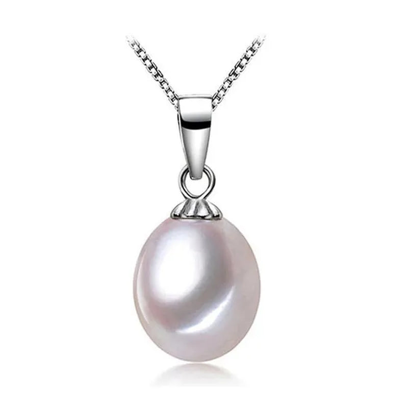 Majesty Diamonds MDS170084 Freshwater Pearls Solitaire Pendant Necklace in .925 Sterling Silver