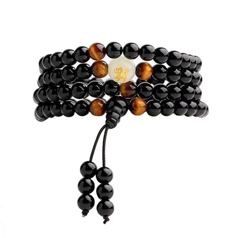 New Luminous Natural Stone Black Obsidian Healing Bracelet Weight Loss Unisex Slimmy Health Care Calming Bracelet
