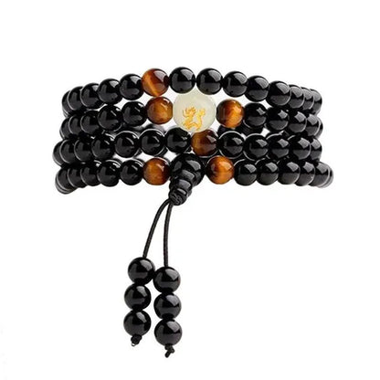 New Luminous Natural Stone Black Obsidian Healing Bracelet Weight Loss Unisex Slimmy Health Care Calming Bracelet