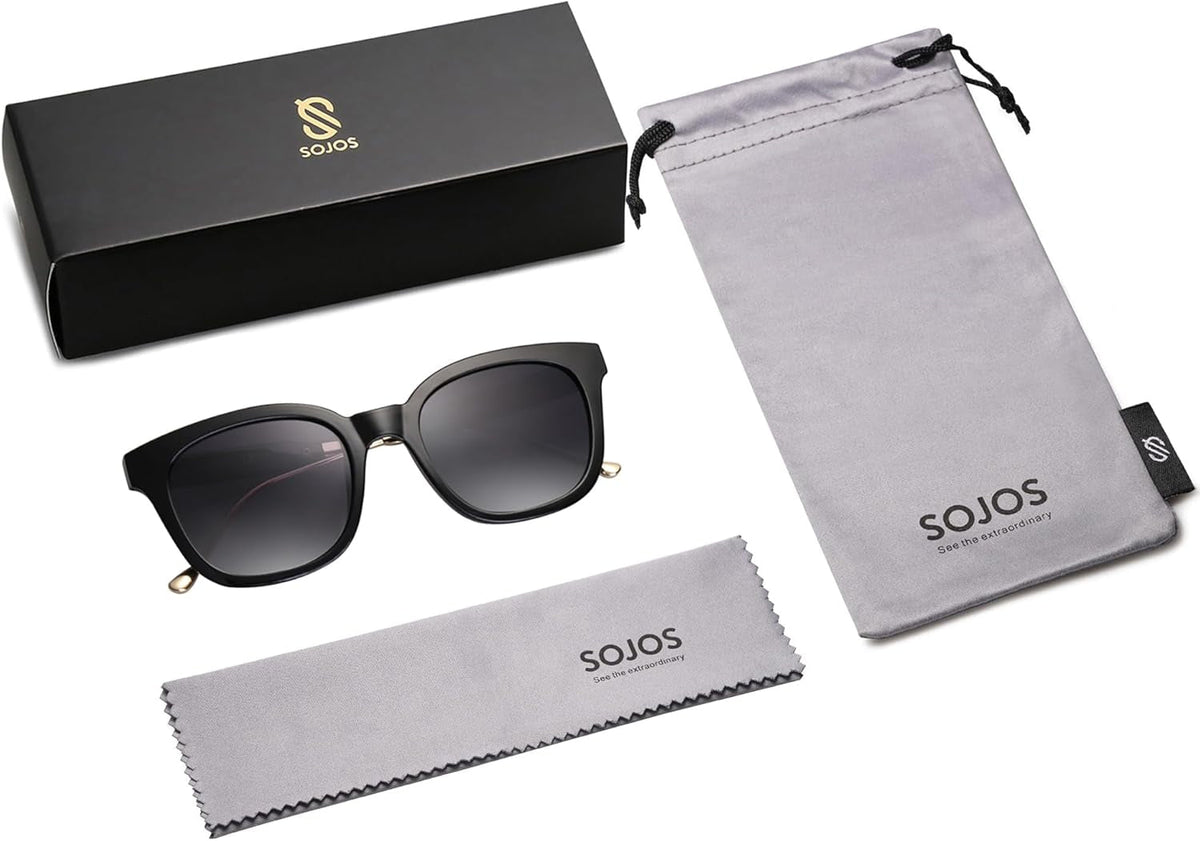 Classic Square Polarized Sunglasses Womens Mens Retro Trendy UV400 Sunnies SJ2050