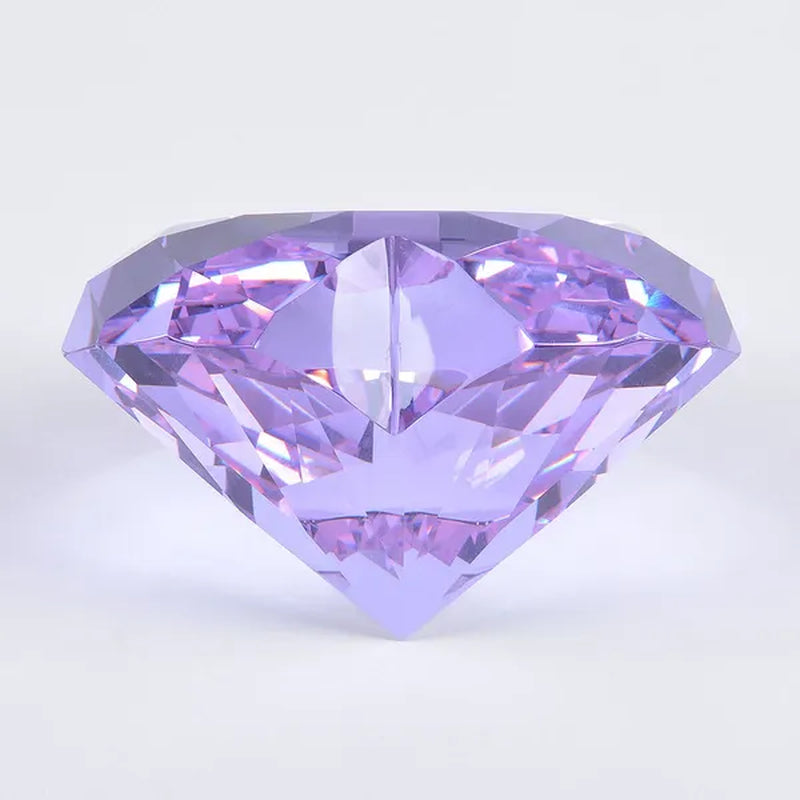 Heart Shape 80mm Crystal Diamond Paperweight  Art Glass Figurine Home Wedding Decor Collectible Gift Souvenir