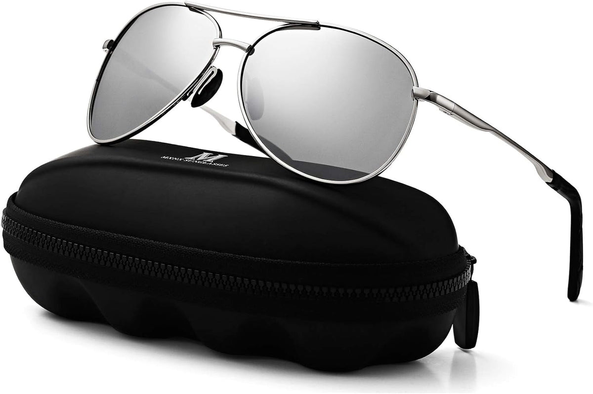 Aviator Sunglasses for Men Polarized Women UV Protection Lightweight Driving Fishing Sports Mens Sunglasses MX208