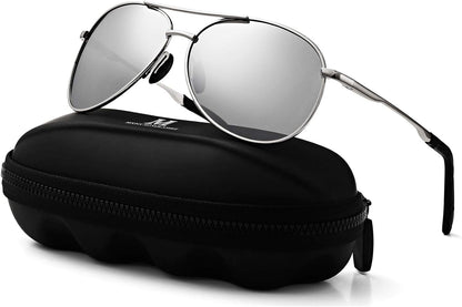 Aviator Sunglasses for Men Polarized Women UV Protection Lightweight Driving Fishing Sports Mens Sunglasses MX208
