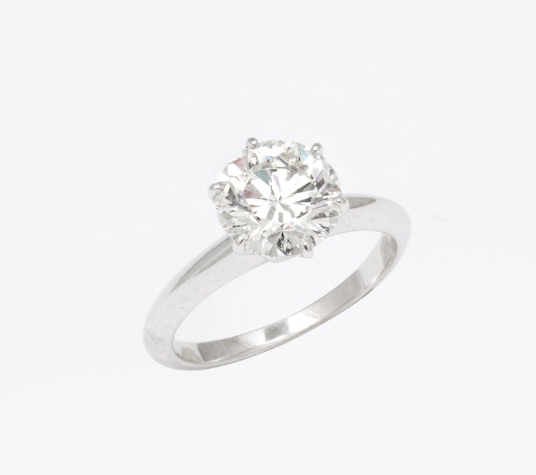Tiffany & Co. 2.06ct Round Brilliant Diamond Solitaire Platinum Ring